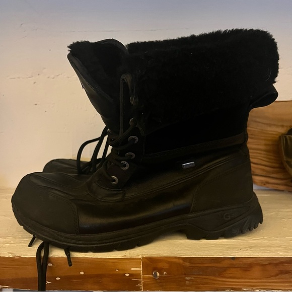 Mens UGG 10 Butte Winter Boot - Black Lace Up - Picture 5 of 6